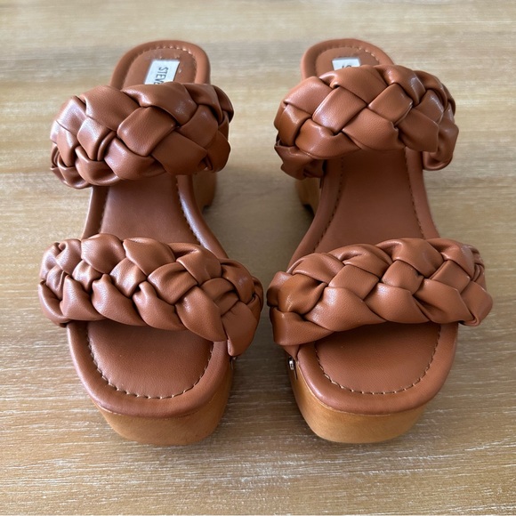 Steve Madden Shoes - Steve Madden Cognac Brown Fauna Platform Clog Heels